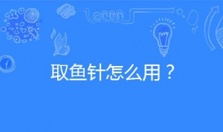 取鱼针正确使用方法（取鱼针正确使用方法视频）
