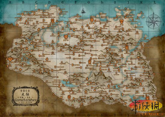 《上古卷轴5》各地点详细位置地图 上古卷轴5地点大全