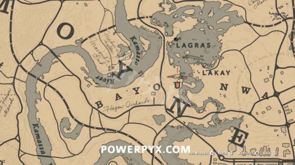 荒野大镖客2鳄鱼地图位置说明（大镖客2 鳄鱼）