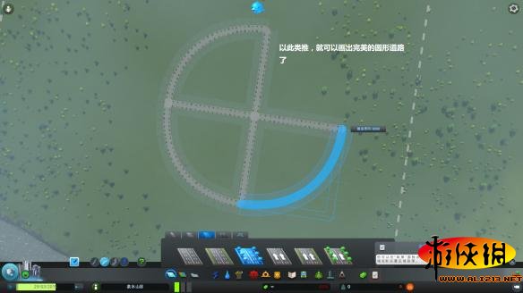 《城市:天际线》环形城市建造图及完美圆形道路画法攻略