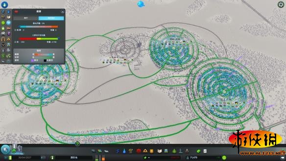 《城市:天际线》环形城市建造图及完美圆形道路画法攻略