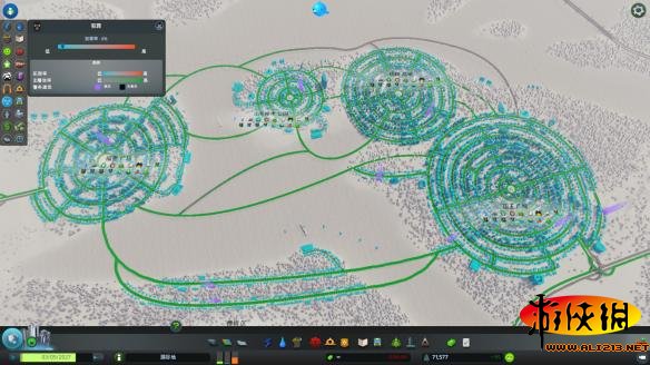 《城市:天际线》环形城市建造图及完美圆形道路画法攻略