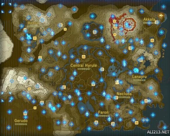 塞尔达传说荒野之息全神庙位置地图详解 神庙位置在哪里