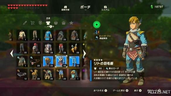 塞尔达传说荒野之息全套装属性图鉴 荒野之息套装怎么获得？