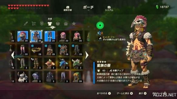 塞尔达传说荒野之息全套装属性图鉴 荒野之息套装怎么获得？