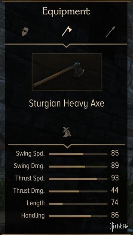 骑马与砍杀2斯特吉亚全武器装备属性图鉴 斯特吉亚武器有哪些 单手武器:伐木斧