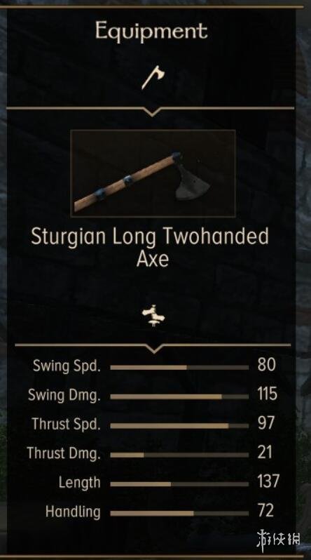 骑马与砍杀2斯特吉亚全武器装备属性图鉴 斯特吉亚武器有哪些 单手武器:伐木斧