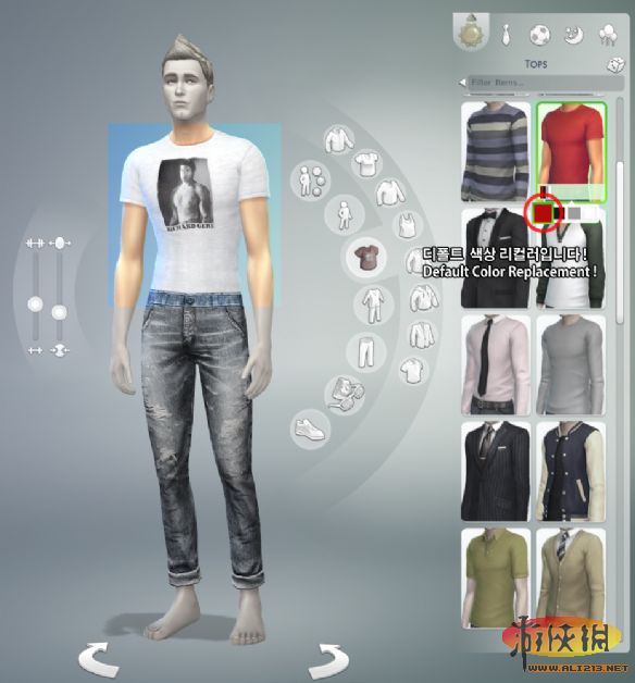 《模拟人生4》男T-shirt 模拟人生4mod男