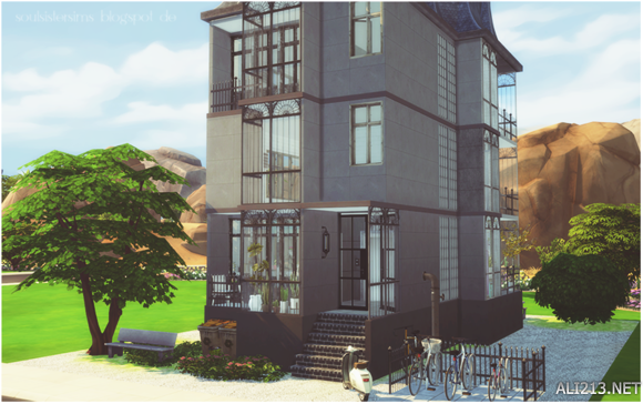 《模拟人生4》三层小楼制作图赏（模拟人生4怎么建3楼）