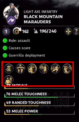 全面战争三国兵种特性图标一览