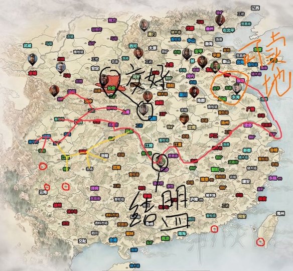 全面战争三国刘备入蜀路线图分享