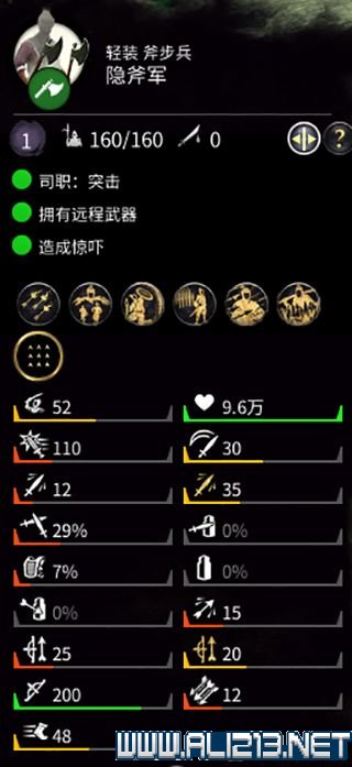 全面战争三国兵种属性大全 三国全面战争全派系兵种一览 近战步兵&mdash;&mdash;持斧战团