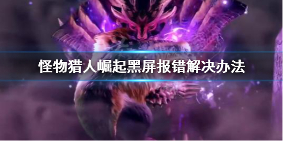 怪物猎人崛起黑屏报错怎么办 怪猎崛起卡在进入画面