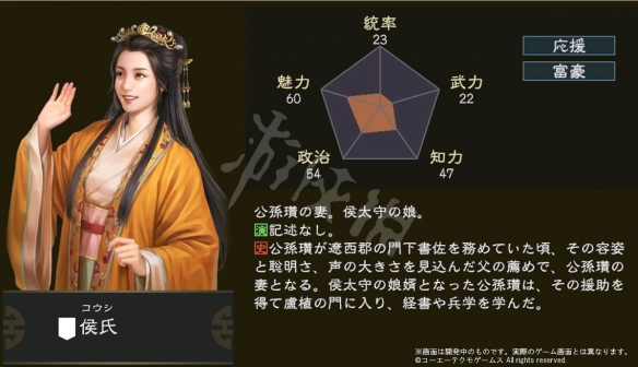 三国志14侯氏属性资料科普 三国志14侯氏能力值高吗_网