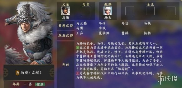 三国志14马超最讨厌谁 三国志14马超厌恶武将一览_网