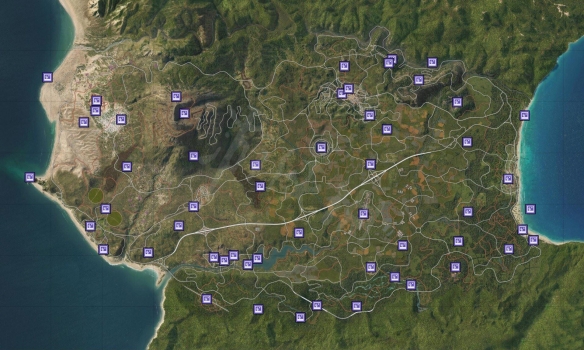 地平线5全收集点地图位置汇总 地平线5藏宝图及赛事点位大全