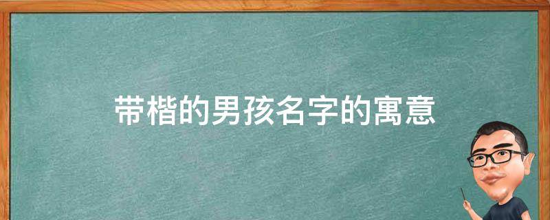 带楷的男孩名字的寓意 带楷的名字男孩名字
