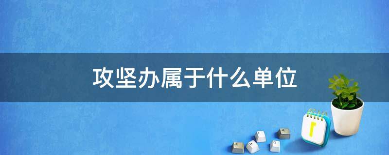 攻坚办属于什么单位（攻坚办属于什么单位类型）