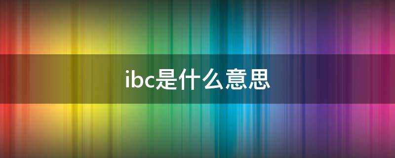 ibc是什么意思（汽车ibc是什么意思）