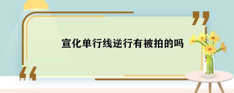 宣化单行线逆行有被拍的吗 宣化单行线逆行会被拍吗