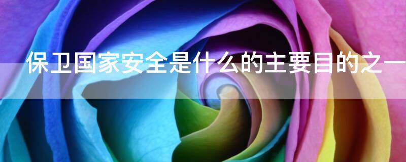 保卫国家安全是什么的主要目的之一（保卫国家安全是什么的主要目的之一国）