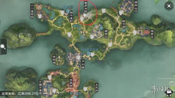 楚留香8.24打坐点在哪 楚留香暗香打坐地点