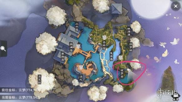 楚留香手游10.7在哪打坐