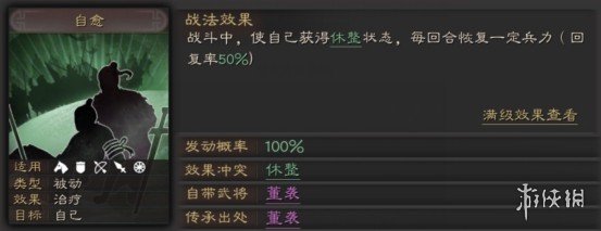 三国志战略版自愈战法给谁用