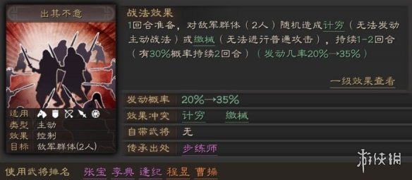 三国志战略版出其不意战法怎么样