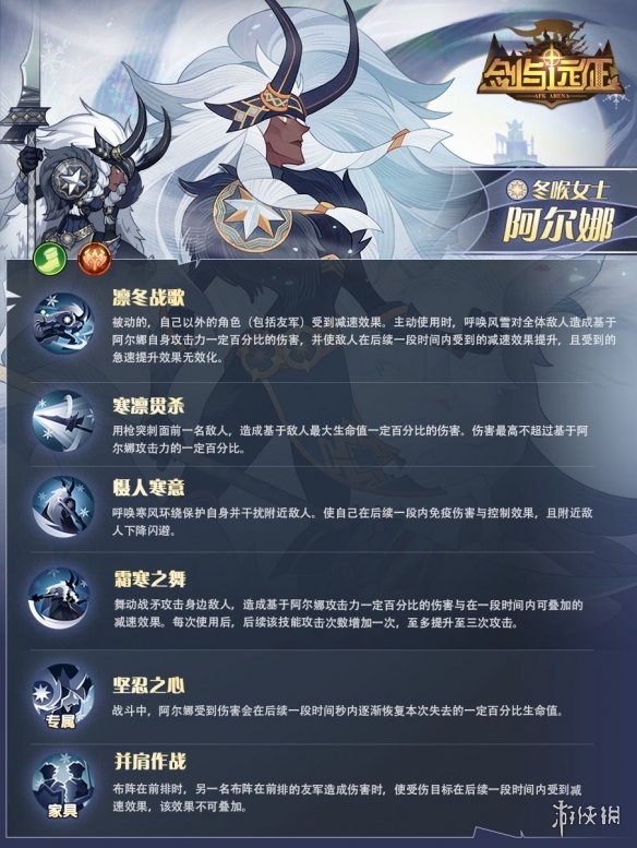 剑与远征冬喉女士技能介绍