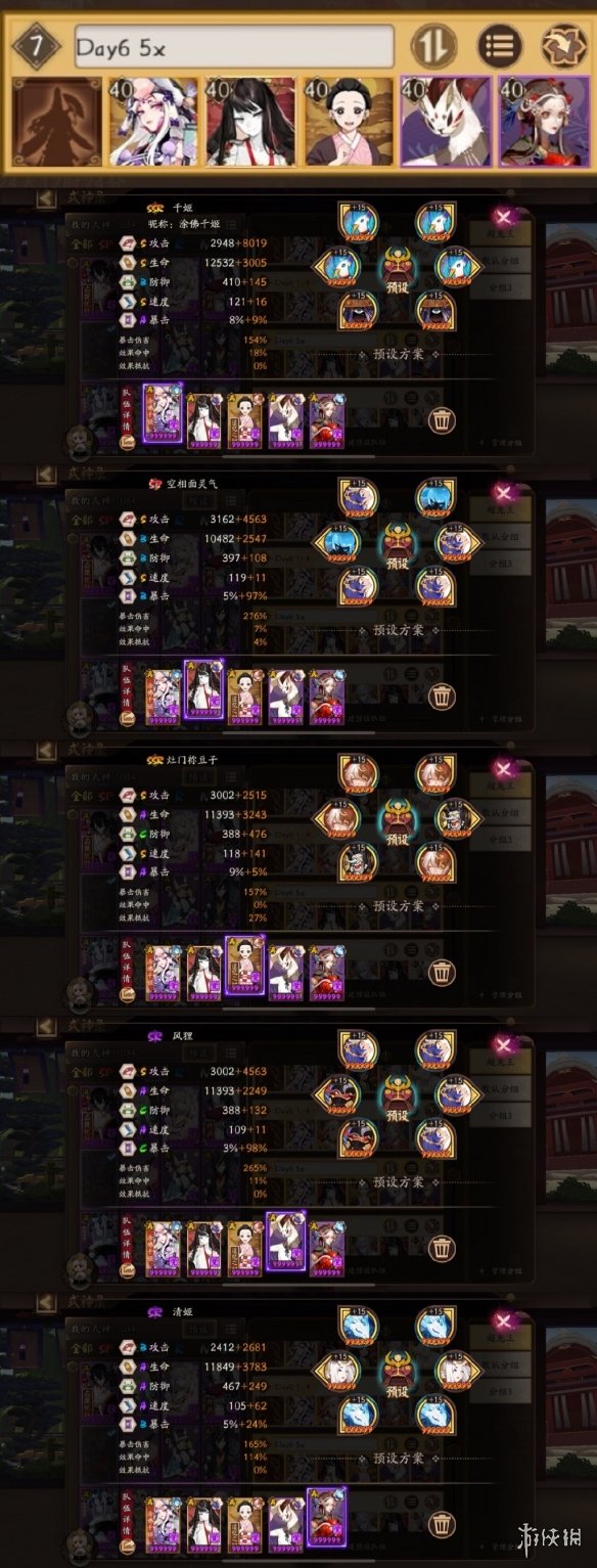 阴阳师超鬼王day6阵容