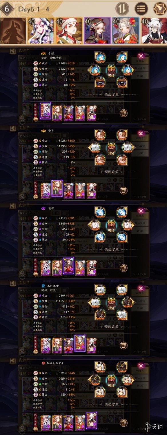 阴阳师超鬼王day6阵容