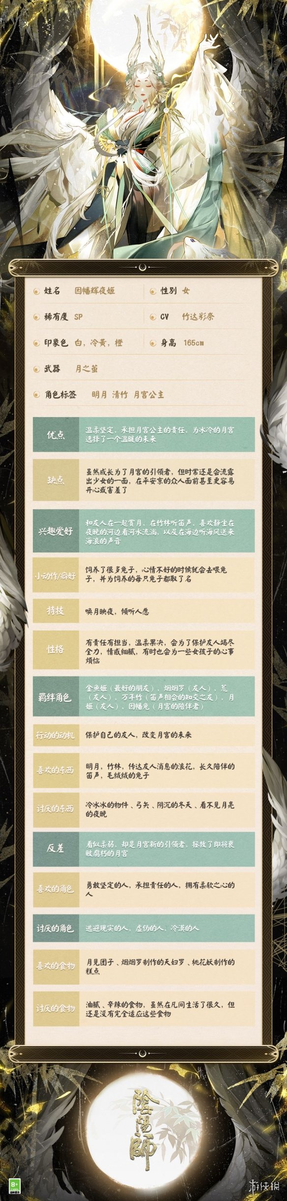 阴阳师因幡辉夜姬人物介绍