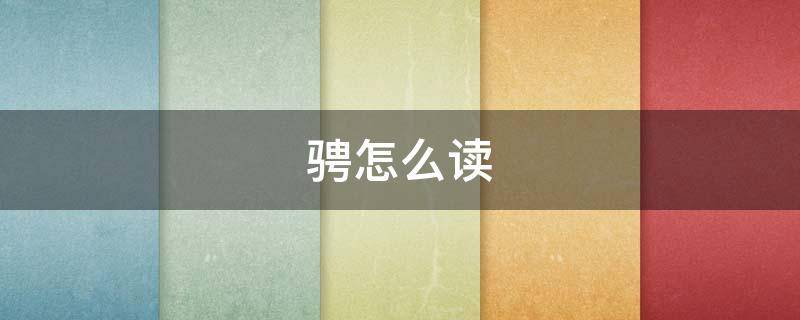 骋怎么读（驰骋怎么读）